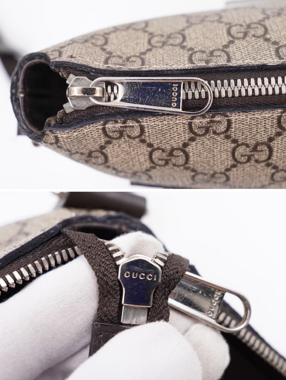 BZ42 💗 Gucci GG Supreme Coated Canvas Messenger Bag - Picture 9 of 12